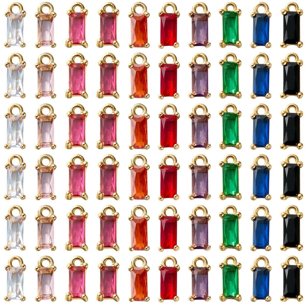 8144 40Pcs Crystal Glass Charms for Jewelry Making Bulk Cute Dangle Charms